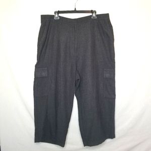Lane Bryant Venezia Jeans Women's 20 Charcoal Gray Cropped Cargo Pants
